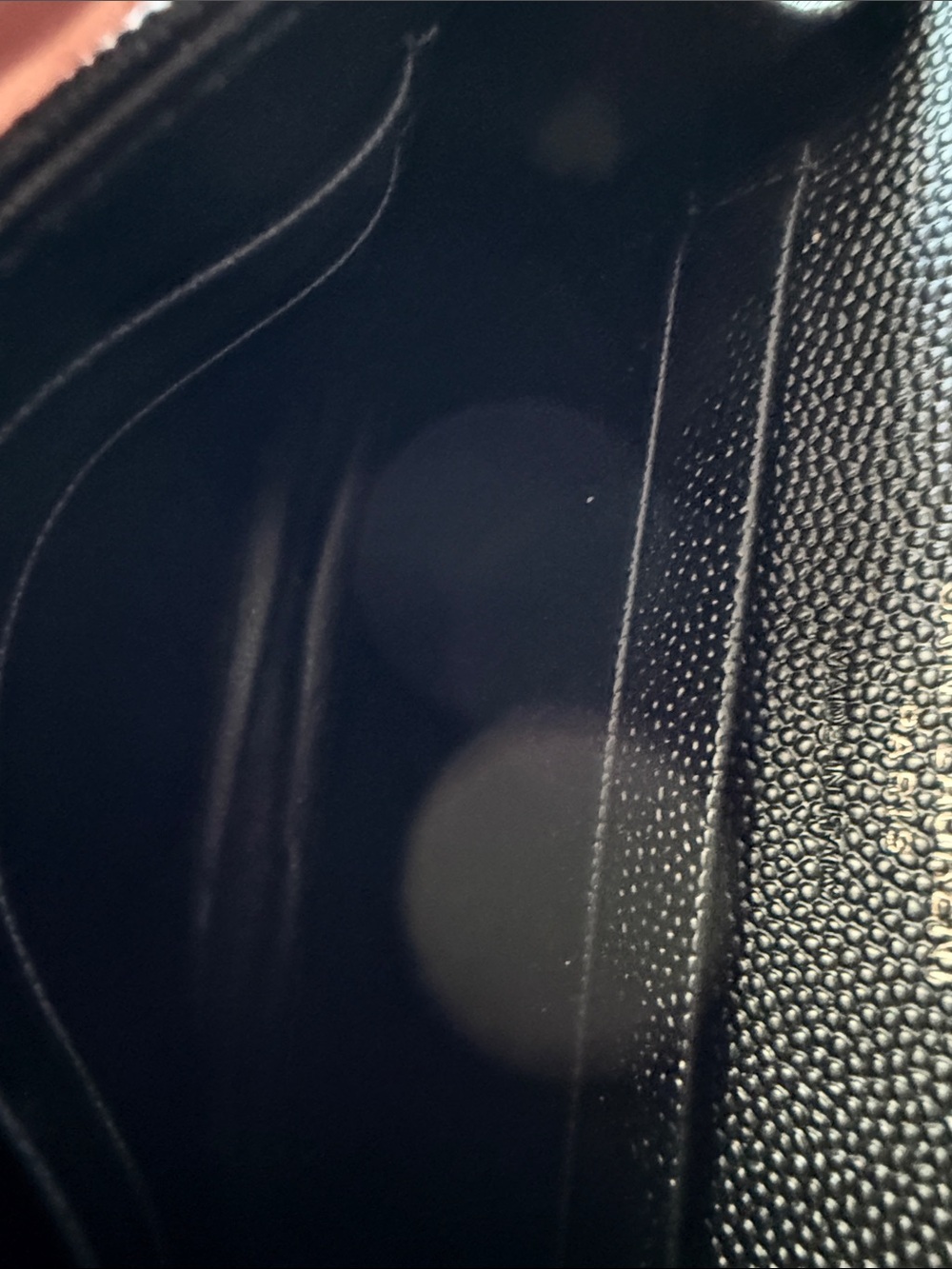 EUC, Saint Laurent YSL Monogram Envelope Wallet – Black Grain Ret. $585 - Picture 12 of 12